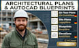 draw architectural floor plans, autocad blueprints, elevations and site plan