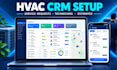 setup CRM for hvac service track service requests, technicians, estimates