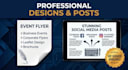 do creative flyer designs and posts