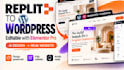 convert replit ai website to wordpress elementor pro with responsive design