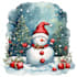 draw christmas card, invitation with watercolor