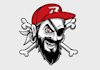 design pirate wearing awesome baseball cap logo