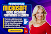 microsoft word document formatting edit ms word template design document editing