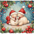 draw christmas card, invitation with watercolor