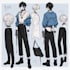 draw anime character concept art sheet
