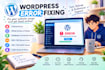 fix wordpress errors, bugs and website issues