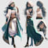 design a unique anime oc reference sheet with custom details