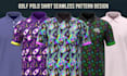 make a golf polo shirt seamless pattern design