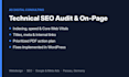 do a technical SEO audit and on page optimization for your website