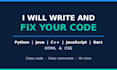write and fix code in python, java, cpp, javascript and dart