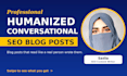 write SEO optimised b2b and saas blog posts