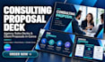 design consulting proposal deck, agency sales deck, client proposal in canva