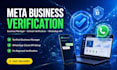do meta business verification, business manager, whatsapp cloud api setup