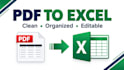 convert PDF to excel and clean your spreadsheet data