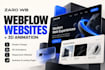 build a modern webflow website with interactive 3d animations