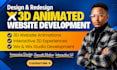 design 3d animated website and 3d interactive website using wix and wix studio