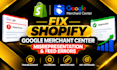 fix shopify google merchant center misrepresentation and feed errors