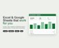 build custom excel or google sheets with formulas and dashboards