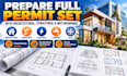prepare full permit set with architectural structural and mep drawings