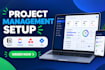 set up notion, clickup, asana and jira workflows