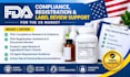 provide fda compliance, registration and label review support