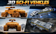 create 3d model sci fi vehicle hard surface and spaceship hard surface model
