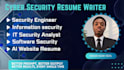 write an information security, cybersecurity, security engineer, risk analyst cv