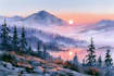 paint landscapes in watercolor