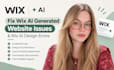 fix wix ai generated websites issues and wix ai design errors