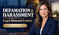 draft a powerful cease and desist letter for defamation