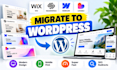 convert wix, squarespace, webflow or lovable to wordpress with seo redirects