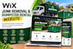 design wix junk removal website dumpster rental website