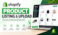 shopify product listing and product upload