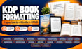 do KDP book formatting, paperback, ebook, kindle, epub, layout, indesign, PDF