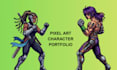 do pixel art character design animation sprite sheet  pixel art sprite videogame
