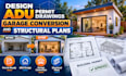 design adu permit drawings garage conversion and structural plans