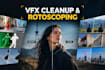 remove unwanted objects with professional vfx cleanup and rotoscoping
