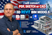 convert PDF, sketch or cad into 3d revit bim models