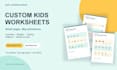 design custom preschool worksheets and printable kids activity books