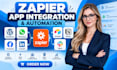 integrate wordpress whatsapp facebook linkedln airtable notion slack with zapier