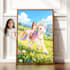 create a custom magical unicorn portrait for kids from photo
