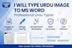 type urdu image to ms word typing