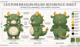 custom plushie reference sheet plush toy design ref sheet stuffed animal toy ych