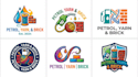 design a petrol, yarn, and brick logo