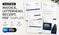 design custom invoice, letterhead, receipt, PDF template