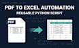 automate PDF to excel table extraction with python