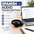 transcribe spanish audio into text