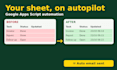 automate google sheets with a small apps script, auto email or timestamp