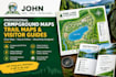 design campground maps, trail maps, and visitor guides