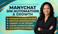 setup manychat instagram and facebook dm automation